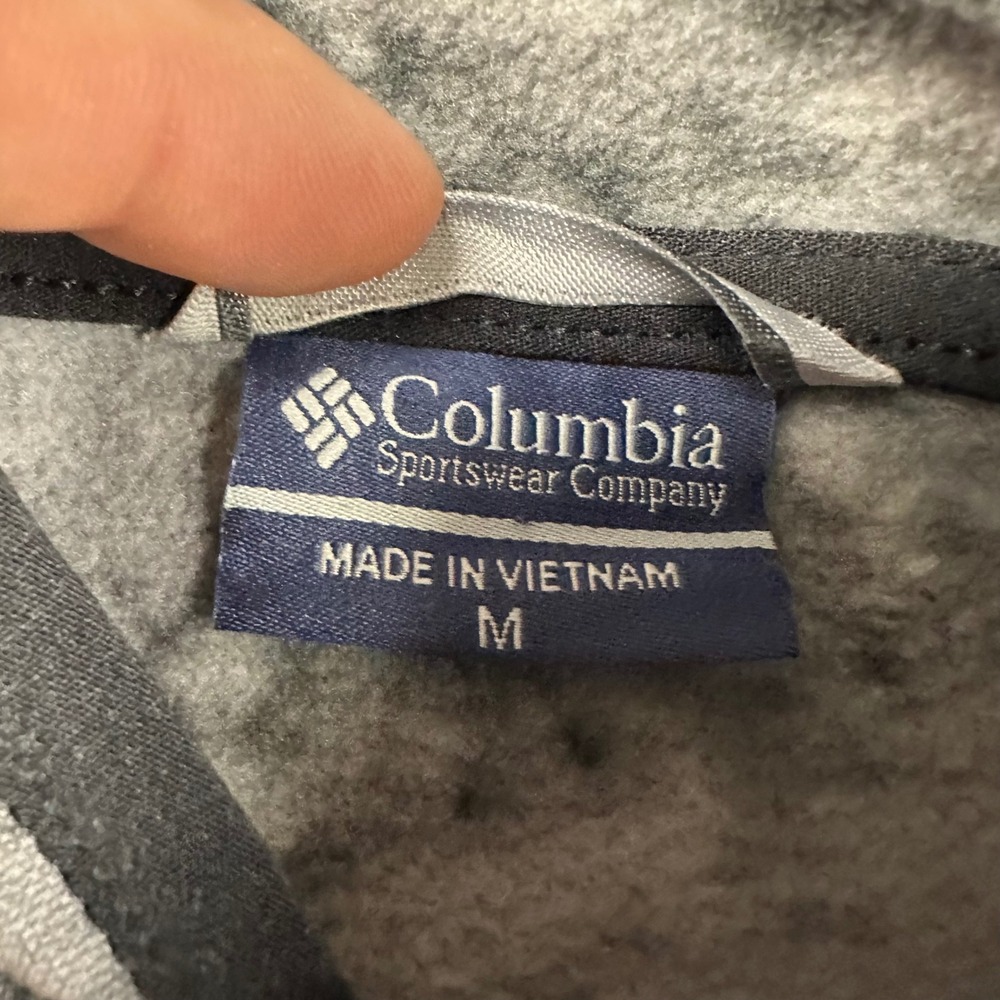 Columbia PFG Terminal Tackle Camo Fleece Hoodie Mens Medium Grey FM5383 - Picture 4 of 9